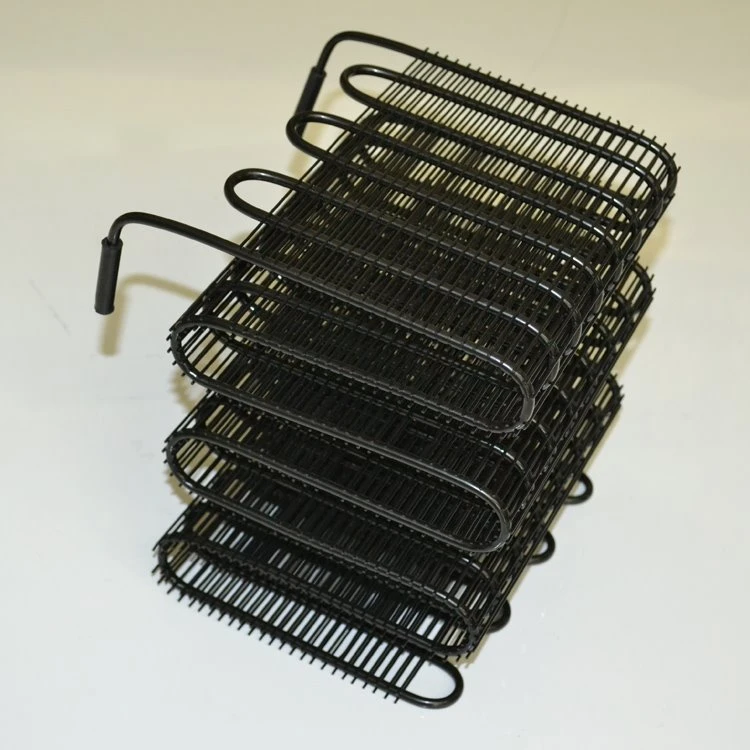 Condensador de tubo de arame preto para refrigerador