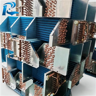 Condensador com aletas de tubo de cobre para secador de refrigeração